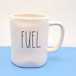 Rae Dunn FUEL Coffee Mug White Ceramic‎ Modern Farmhouse Kitchen Decor